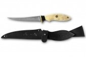 Нож “Филейный'' Х12МФ кован.ст. (карельская берёза,чёрный граб,  60-62 HRC)